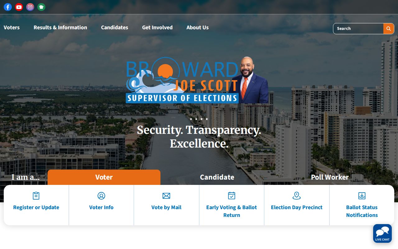 Broward Supervisor of Elections voter lookup for Fort Lauderdale residents