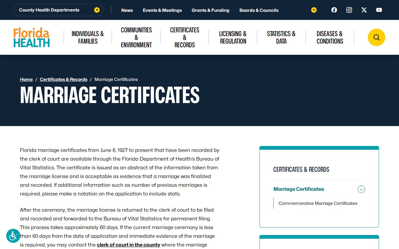 Florida marriage certificate information separated from Fort Lauderdale neighbors lookup records